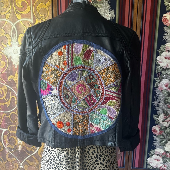 Vintage Miss Sixty Reworked Leather Boho Jacket - Picture 7 of 13